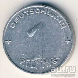 Лот: 8813240. Фото: 1. Германия 1 пфенниг 1953 года ГДР... Германия и Австрия