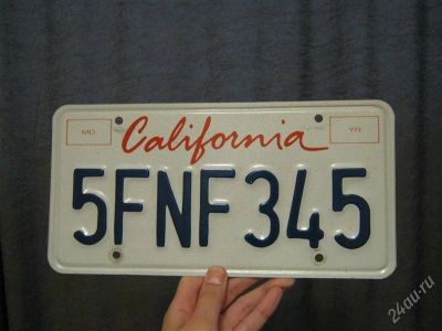 Лот: 1787566. Фото: 1. гос номер California. Разное