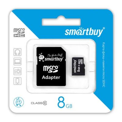 Лот: 6632142. Фото: 1. 8GB Карта памяти MicroSDHC Smart... Карты памяти