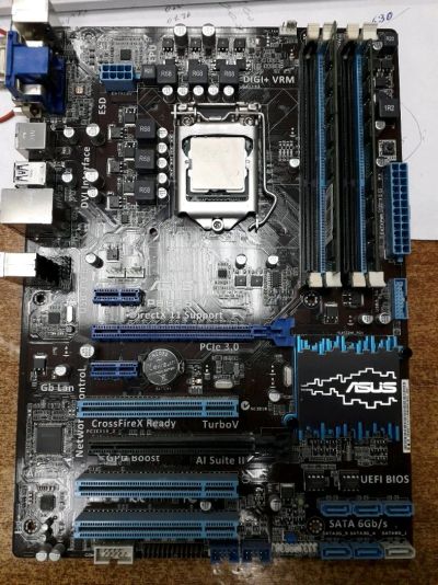 Лот: 11203727. Фото: 1. ASUS P8B75-V + i7-2600. Материнские платы