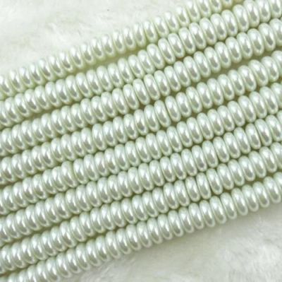 Лот: 9720381. Фото: 1. 5*3mm белое стекло жемчуг, кукуруза... Бижутерия ручной работы