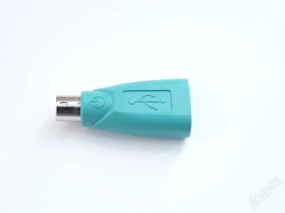 Лот: 2569634. Фото: 1. Переходник с PC/2 на USB для мышки. Шлейфы, кабели, переходники