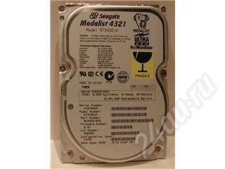 Лот: 461737. Фото: 1. HDD SEAGATE IDE 4,3 Gb. Жёсткие диски (HDD)