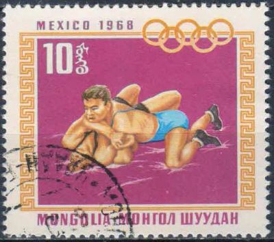 Лот: 25635801. Фото: 1. 1968. Монголия. Олимпийские игры... Марки