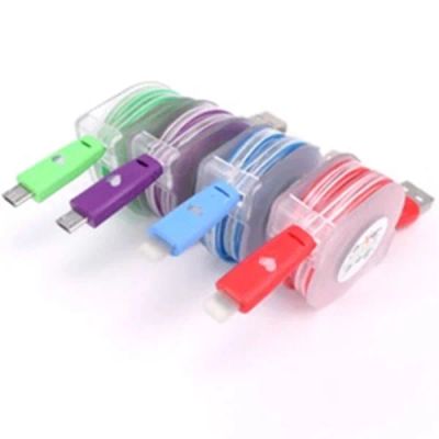 Лот: 6943525. Фото: 1. Светящийся кабель-рулетка USB... Дата-кабели, переходники