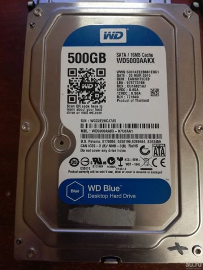 Лот: 18571929. Фото: 1. 500gb Жёсткий диск WD Blue [WD5000AAKX... Жёсткие диски (HDD)