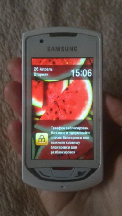 Лот: 7621170. Фото: 1. Samsung GT-S5620 Monte Pearl White... Кнопочные мобильные телефоны