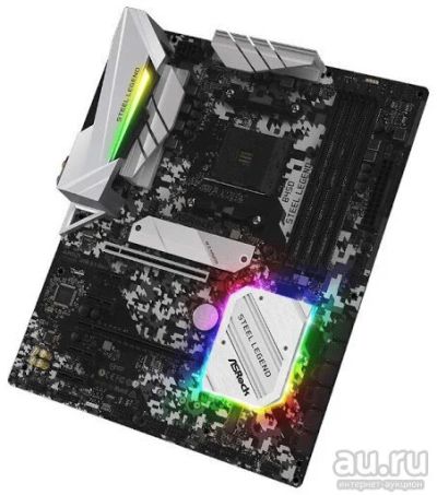 Лот: 16273625. Фото: 1. AM4 ASRock B450 steel legend... Материнские платы