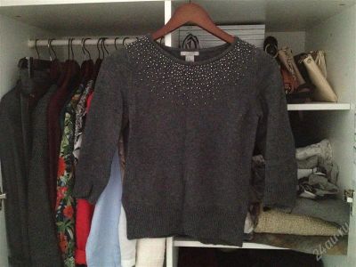 Лот: 2714158. Фото: 1. Новый серый свитер H&M, размер... Свитеры, толстовки, худи