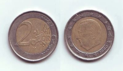 Лот: 19429064. Фото: 1. Монета Бельгия - 2 евро (2000). Европа
