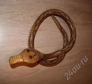 Лот: 1113551. Фото: 1. Змея деревянная. Фигурки, статуэтки