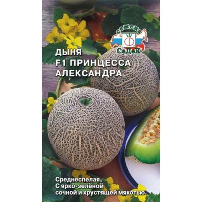 Лот: 24692074. Фото: 1. Семена Дыня, Александра F1, цветная... Другое (семена, рассада, садовые растения)