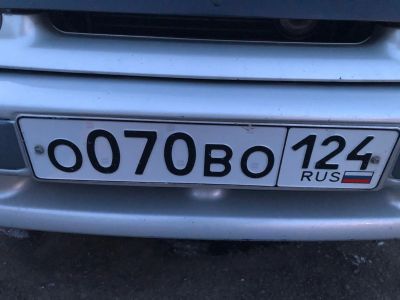 Лот: 20232470. Фото: 1. Госномер о070во124. Госномера