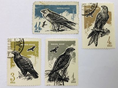 Лот: 23314657. Фото: 1. Хищные птицы. Канюк. Степной орел... Марки