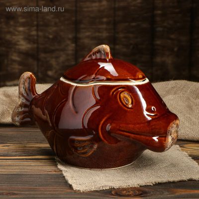 Лот: 18833524. Фото: 1. Керамический горшок для запекания... Жаровни, казаны