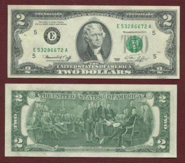 Лот: 1788152. Фото: 1. 2 доллара США 1976 год. Год 200... Америка