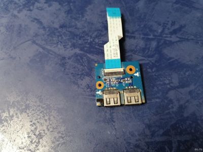 Лот: 17720866. Фото: 1. Б/У плата с разъемами USB на шлейфе... Шлейфы, кабели, переходники