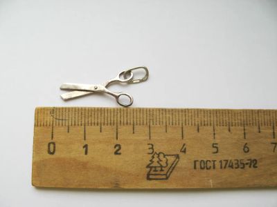 Лот: 23277904. Фото: 1. подвеска "Ножницы", серебро 925... Кулоны, подвески