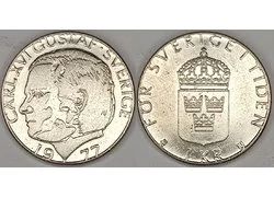 Лот: 18348313. Фото: 1. 1 крона Швеция. 1977 год. Всё... Европа