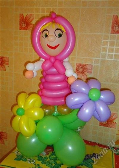 Лот: 2745233. Фото: 1. Маша из воздушных шаров на поляне... Другое (ручная работа)