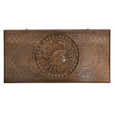 Лот: 22372419. Фото: 1. Нарды резные Ustyan Зодиак Рак. Шахматы, шашки, нарды