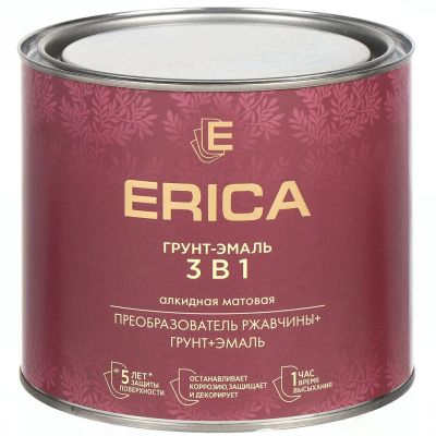 Лот: 24088308. Фото: 1. Грунт-эмаль Erica, по ржавчине... Краски, лаки, растворитель