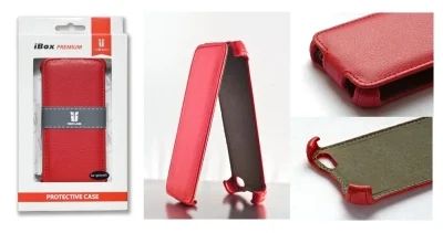 Лот: 741124. Фото: 1. Чехол Книжка iPhone 5C Красный... Чехлы, бамперы