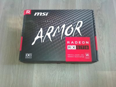 Лот: 16192678. Фото: 1. Продам MSI RX570 armor 4Gb OC. Видеокарты