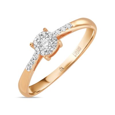 Лот: 24653005. Фото: 1. Кольцо с фианитами. Кольца, перстни