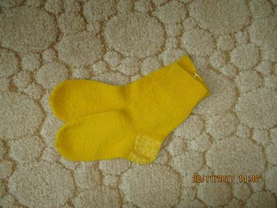 Лот: 10689077. Фото: 1. Носки желтые,длина 22 см. Носки