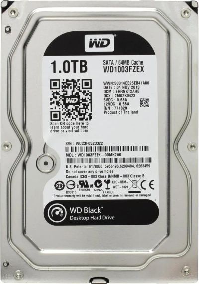 Лот: 10243816. Фото: 1. Western Digital Black 1 Тб WD1003FZEX... Жёсткие диски (HDD)