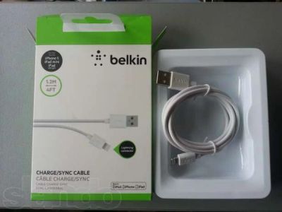 Лот: 4695631. Фото: 1. USB дата кабель Belkin Lightning... Дата-кабели, переходники