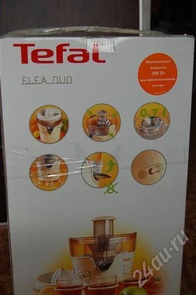Лот: 461073. Фото: 1. соковыжималка Tefal Elea Duo ZE7001... Кухонная