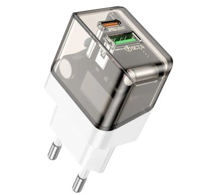Лот: 25731302. Фото: 1. Зарядное сетевое Usb A + Usb C... Зарядные устройства, блоки питания, адаптеры сетевые для смартфонов
