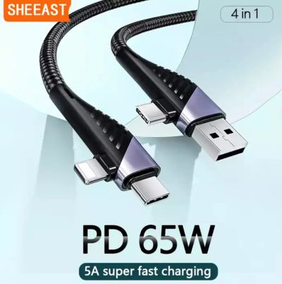 Лот: 19298552. Фото: 1. Кабель USB/type c - type c/lighting. Дата-кабели, переходники