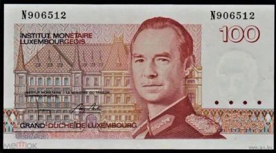 Лот: 23516849. Фото: 1. Люксембург 100 франков 1993 ПРЕСС... Европа