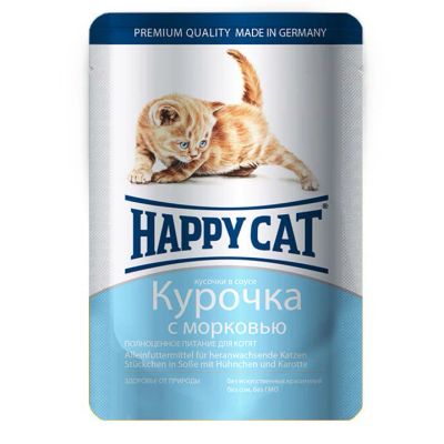 Лот: 13965784. Фото: 1. Happy Cat (Хэппи Кэт) Курица/Морковка... Корма