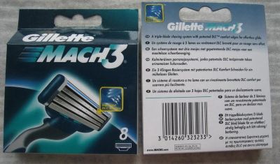 Лот: 3188821. Фото: 1. Gillette Mach3 кассеты 8шт. Другое (красота и здоровье)