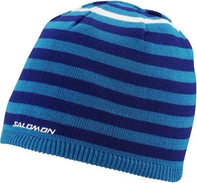 Лот: 12282596. Фото: 1. Шапка/Salomon/STRIPE Beanie ASTRAL... Зимняя спортивная одежда