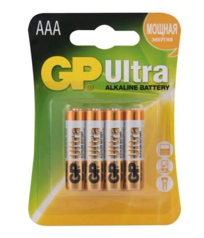 Лот: 21723582. Фото: 1. Батарейка GP Ultra Alkaline LR03... Батарейки, аккумуляторы, элементы питания