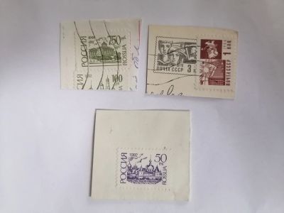 Лот: 25669668. Фото: 1. Марки стандарт. Вырезки с конвертов... Марки