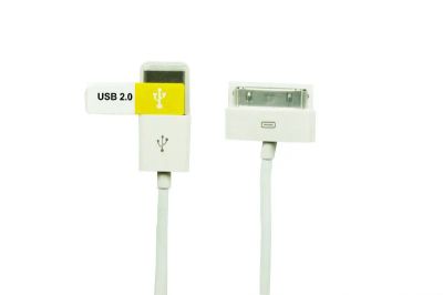 Лот: 9988466. Фото: 1. Кабель Apple 30pin - USB с колпачком... Дата-кабели, переходники