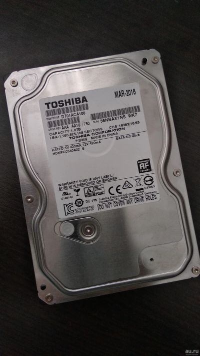 Лот: 13786696. Фото: 1. Toshiba DT01ACA100 1000Gb жёсткий... Жёсткие диски (HDD)