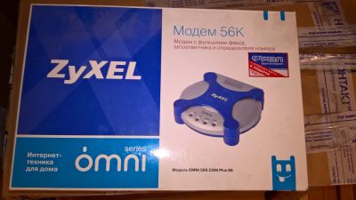 Лот: 14524486. Фото: 1. Модем ZYXEL Omni 56K COM Plus... Проводные модемы