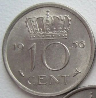 Лот: 4708910. Фото: 1. Нидерланды 10 центов 1950-80. Европа