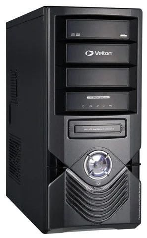 Лот: 4552832. Фото: 1. Корпус ATX 400w Velton 2208 черный... Корпуса, блоки питания
