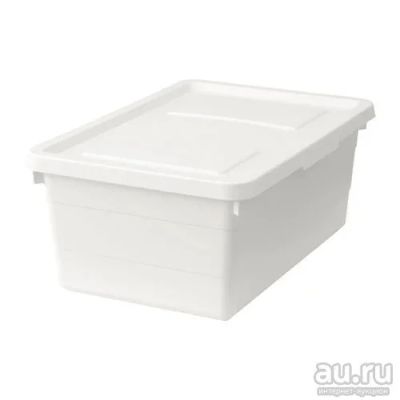 Лот: 13764515. Фото: 1. Контейнер с крышкой, белый 38x25x15... Корзины, контейнеры