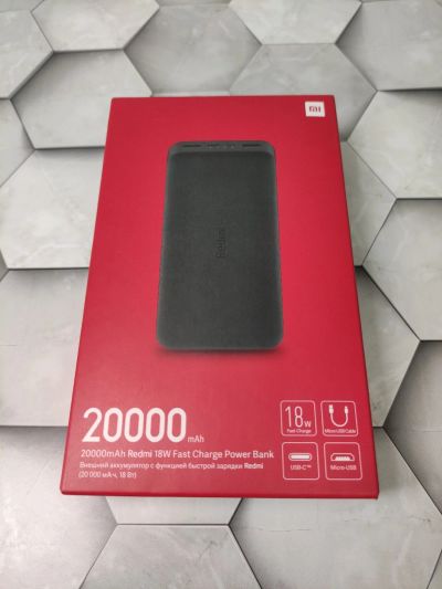 Лот: 17743359. Фото: 1. Внешний аккумулятор 20000mAh Redmi... Внешние, портативные аккумуляторы для смартфонов (Power bank)