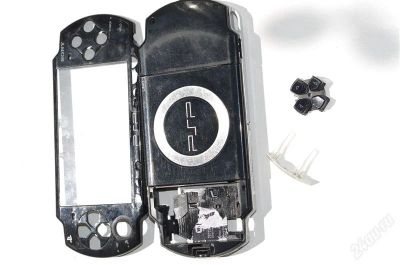 Лот: 1961023. Фото: 1. Корпус от PSP 2000, черный, бу. Запчасти для игровых приставок, консолей