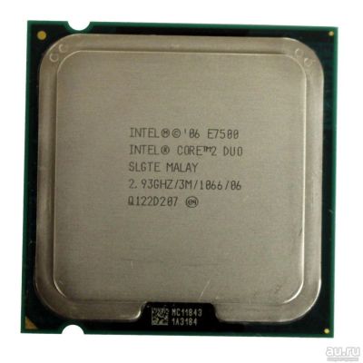 Лот: 17184058. Фото: 1. Процессор Intel Core 2 Duo E7500... Процессоры